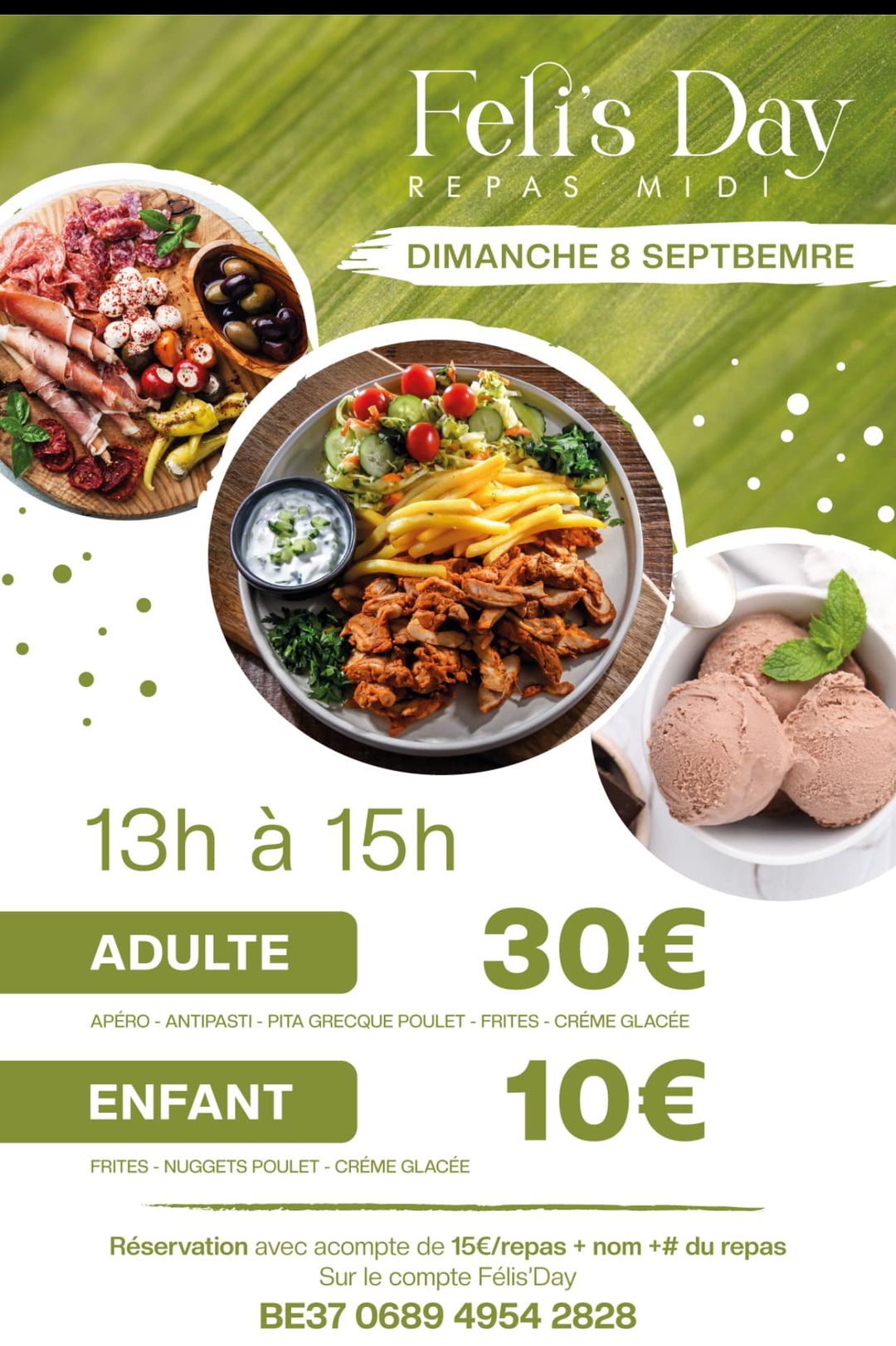 Affiche de repas du dimanche